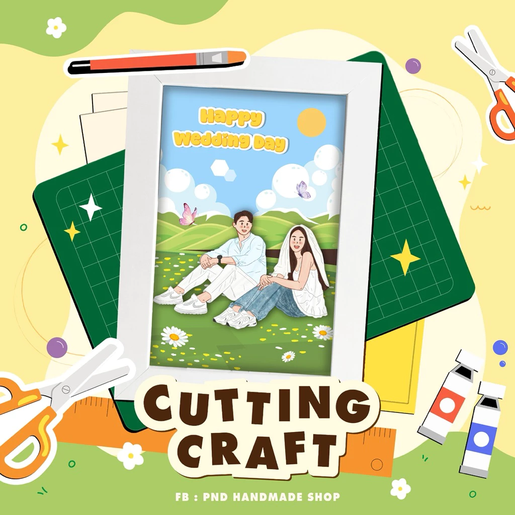 กรอบรูป Paper cutting (ลูกค้าทักแชทคุยงานก่อนค่อยสั่งนะคะ)งานรับทำกรอบรูปของขวัญ รับปริญญา งานแต่ง ปีใหม่ ครบรอบ เกษียณ