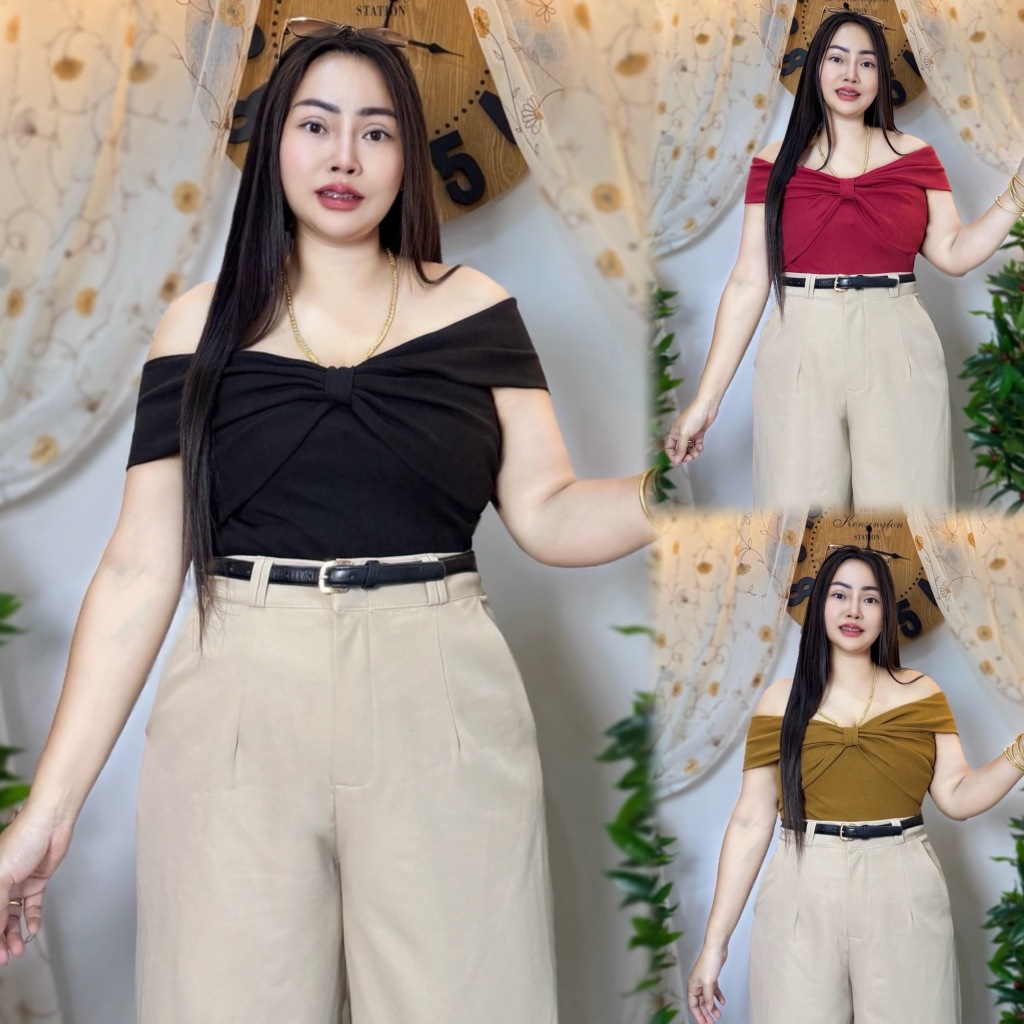 เสื้อสาวอวบ**ร้าน แม่เพ็ญแฟชั่น อก38-46ยาว20.5 ทรงสวย หรูหรามาก**รุ่น กชเบล**