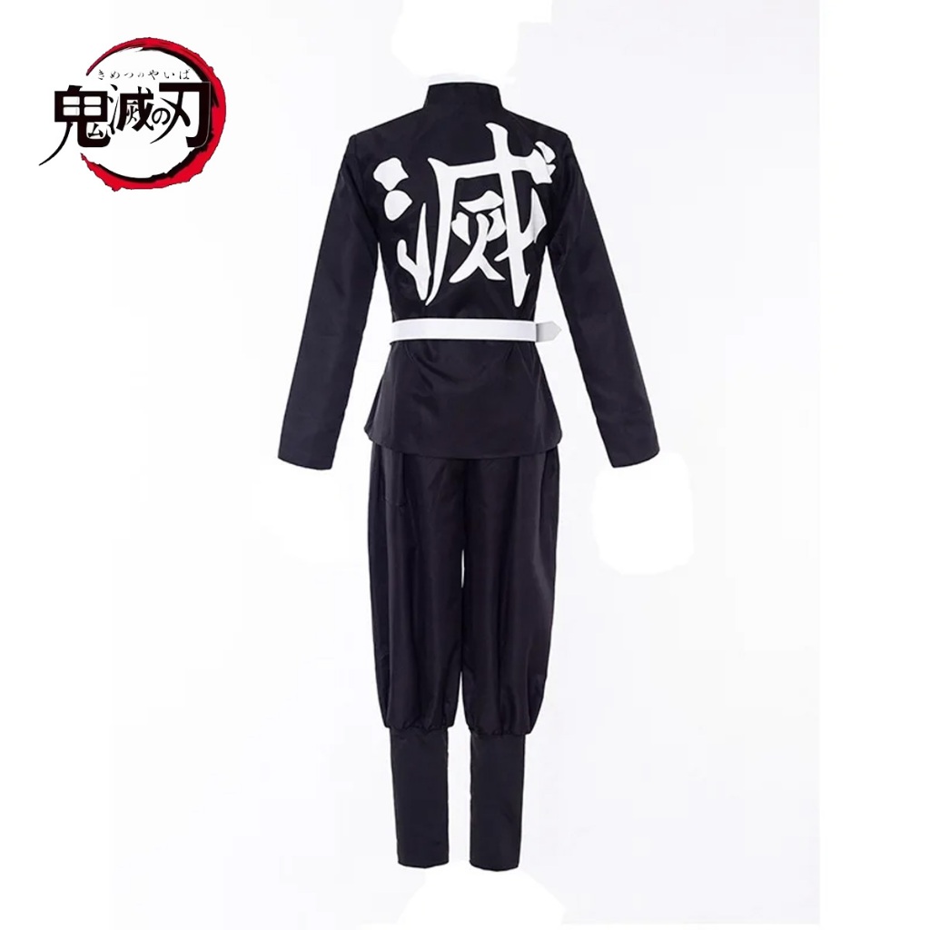 Demon Slayer Tanjirou Kamado Costume Anime Cosplay Men Uniform Halloween Party Clothes Adult Kids ราคา ถูกที่สุด ดีลบีเคเค แกลเลอรีภาพที่ 4