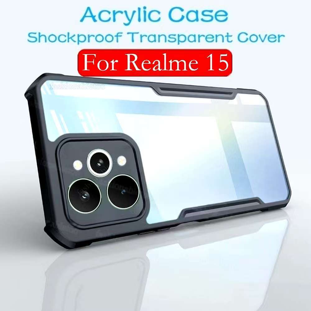 Realme 15 Pro 5G/Realme 15T 5G/Realme 15 5G(ส่งในไทย)เคสกันกระแทกขอบสีหลังใสrealme 15 5G/realme 15 P