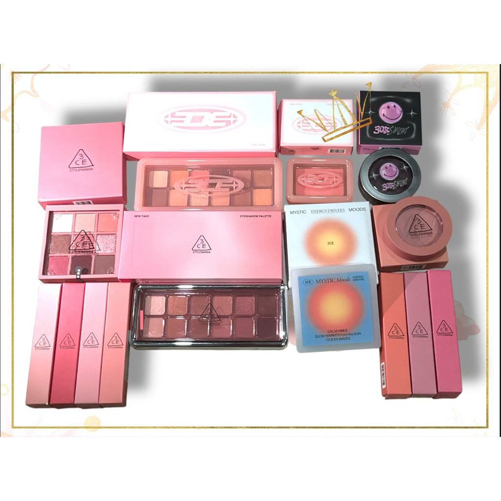 3ce ทรีซีอี eyeshadow palette, blush, lip ลิป ลิปสติค ของแท้ ส่งต่อ พาเลท 3ce ลิป บลัชออน