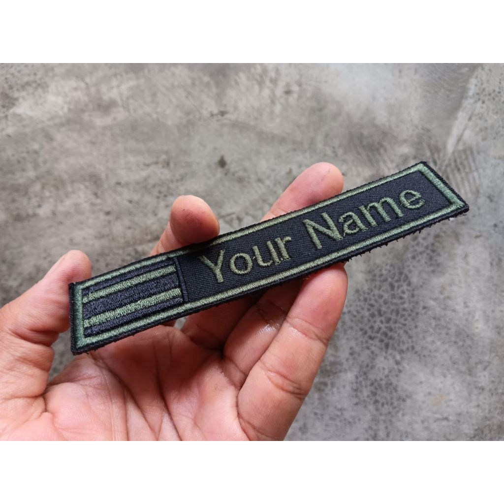 อาร์มธงชาติ สีพราง ปักชื่อ อาร์มปักชื่อ ธงชาติไทย ตัวรีดธงชาติไทย ปักชื่อหรือข้อความตามสั่ง ติดตีนตุ๊กแก - รูปที่ 2