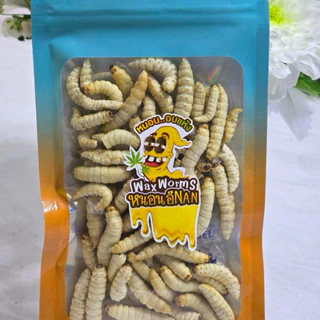 หนอนแว๊กฟรีซดราย หนอนน้ำผึ้ง หนอนแว๊กซ์ สำหรับชูก้า กระกรอก 10g.