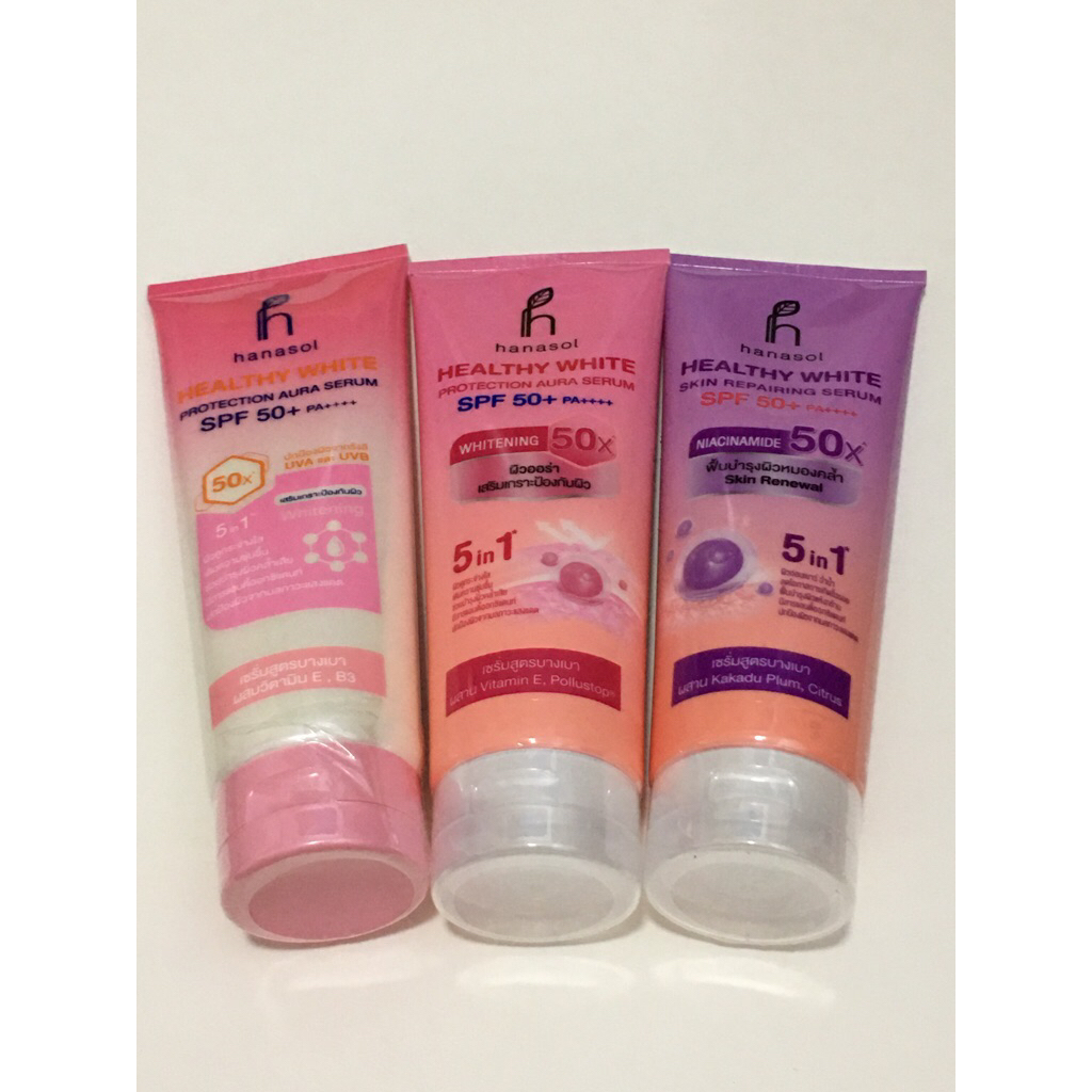 ฮานาโซล เซรั่มกันแดด(ผิวกาย) เฮลตี้ ไวท์ โพรเทคชั่น ออร่า เซรั่ม SPF50 ขนาด 250 มล.