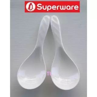 ทัพพีซุปเปอร์แวร์ 2ชิ้น สีขาวด้ามเกรียว มลามีน100% นกเพนกวิน superware