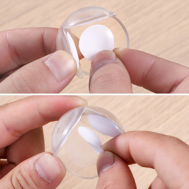 1คู่(2ชิ้น) ซิลิโคนกันกระแทก ติดมุมโต๊ะ/ตู้/เตียง ป้องกันการเดินชน สีใสพร้อมกาว ซิลิโคนใสกันกระแทก กันกระแทกมุมโต๊ะ - รูปที่ 4