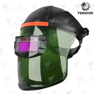 Tensfox หน้ากากเชื่อม แว่นตาเชื่อม หน้ากากเชื่อมอัตโนมัติ ทนต่ออุณหภูมิสูง ปรับแสงอัตโนมัติ พับขึ้น-ลงได้ 180 อง