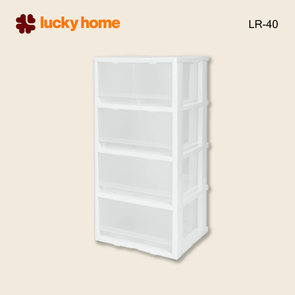 LUCKY HOME ตู้ลิ้นชักมีล้อ 4 ชั้น 5 ช่อง LR-40 ขนาด (กว้างxลึกxสูง) : 42 x 36 x 84.5 cm