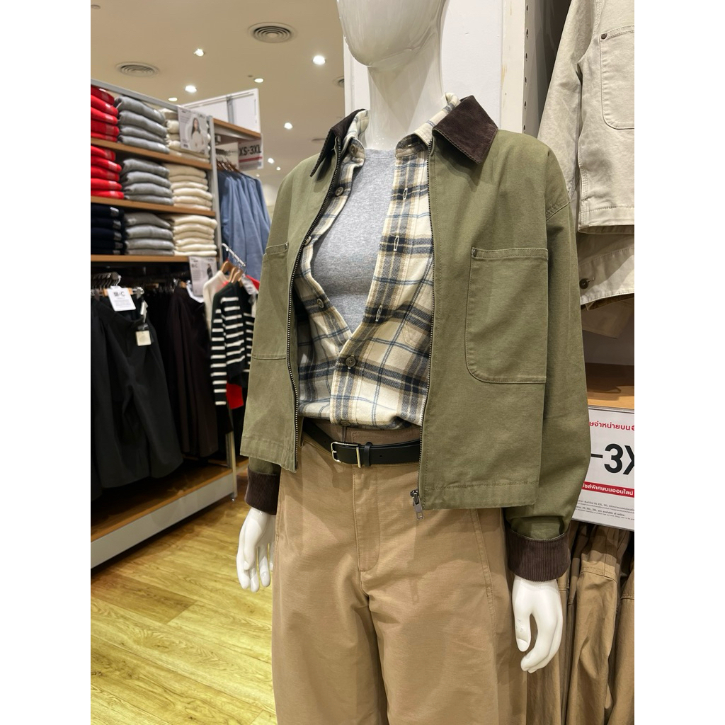 เสื้อแจ็คเก็ตผู้หญิง มีซิป ผ้ากำมะหยี่ ผ้ายีนส์ แถมถุงช้อป