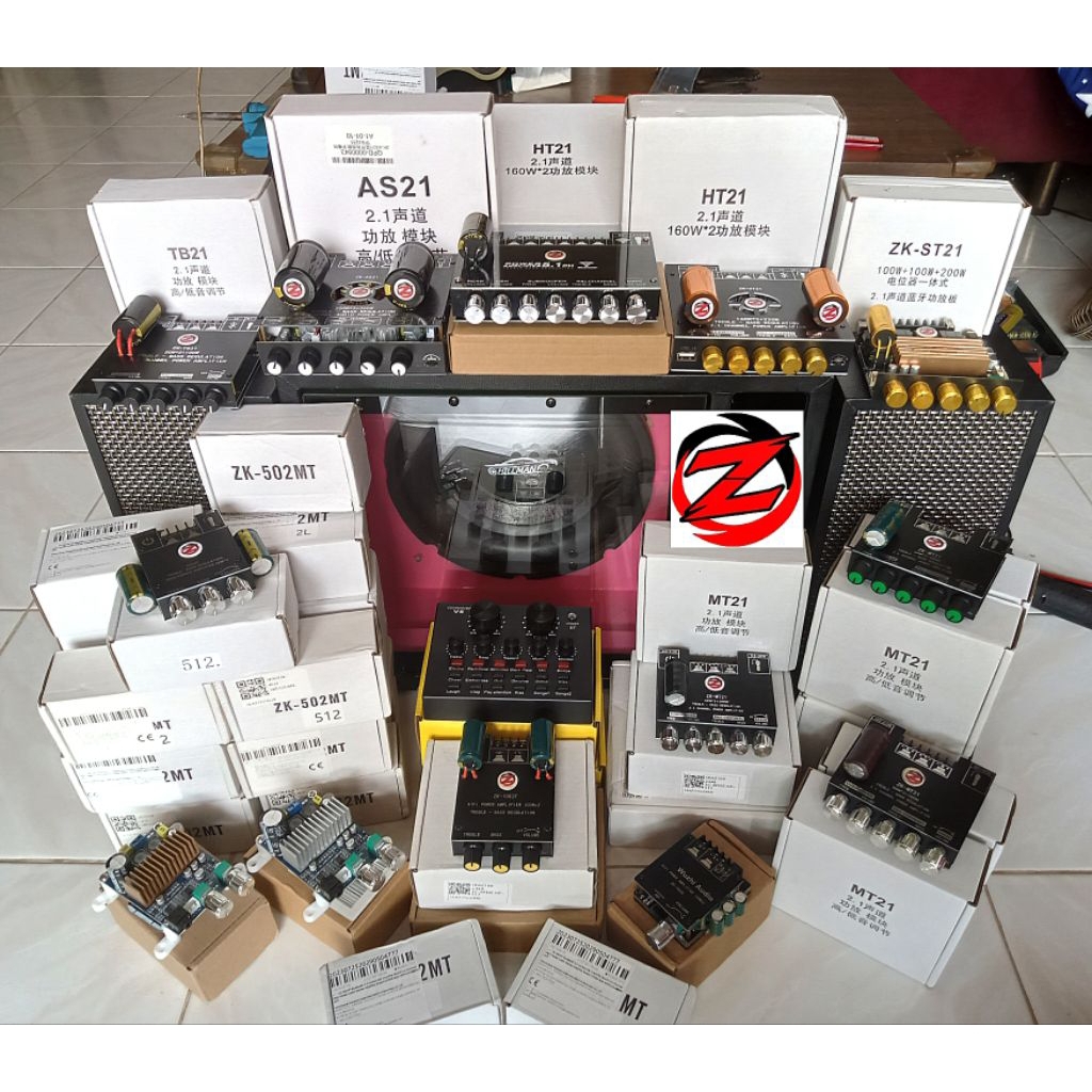 แอมป์จิ๋วโม 100w🔊 ( ELNA SILVER TWIN 16800uF)ZK-502MT