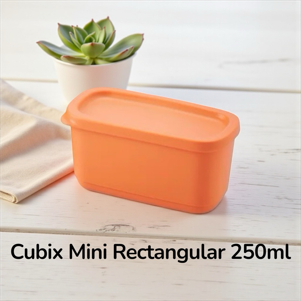Tupperware รุ่น Cubix Mini Rectangular (1ใบ) 250ml สีส้ม