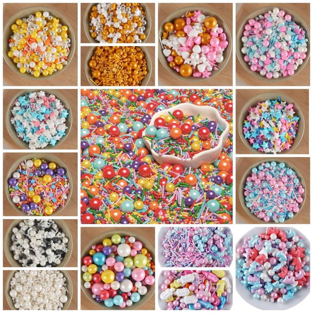 เม็ดน้ำตาล Sprinkles Mixes เม็ดน้ำตาลแต่งเค้ก น้ำตาลตกแต่งขนม (แบ่งขาย 25 กรัม)  🇹🇭 🚚พร้อมส่งในไทย🚚