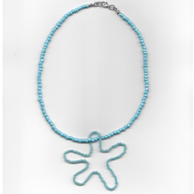 Stella Aqua - สร้อยคอลูกปัดแฮนด์เมด ปรับความยาวได้