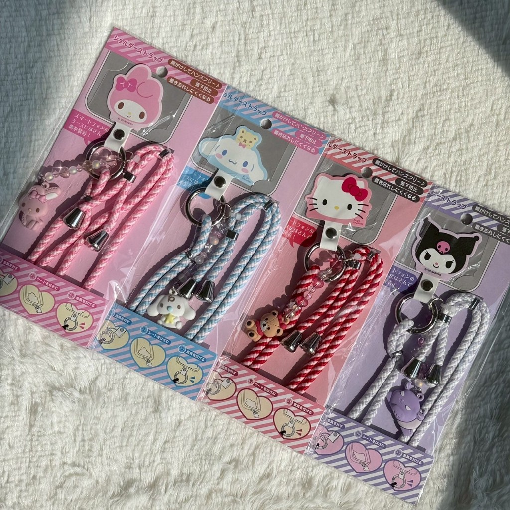 Sanrio Phone Shoulder Strap สายคล้องโทรศัพท์ สะพายคาดได้ Hello Kitty My Melody Kuromi Cinnamoroll