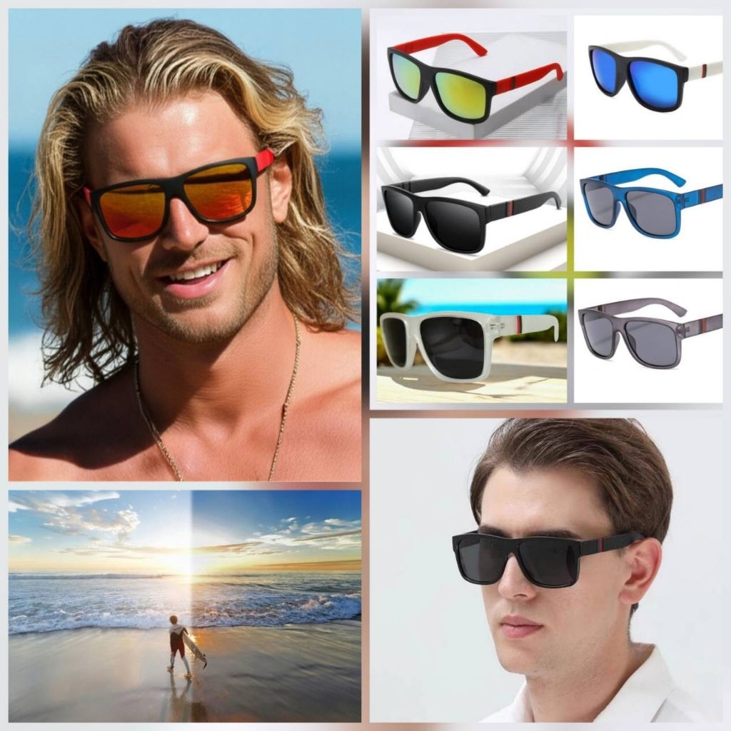 แว่นตากันแดดแฟชั่นทรงสปอร์ต รุ่น SurfFlex แว่นกันแดด​ UV400 กันรังสี ป้องกันแสงแดดใส่เที่ยว​ ทะเล ขับรถ​ กีฬา​ Outdoor​