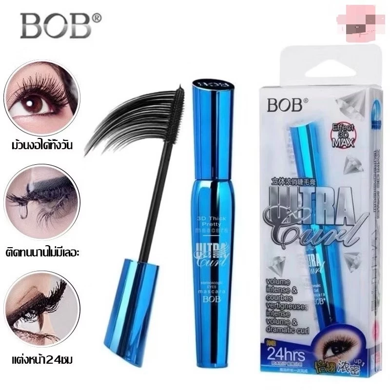 C.286.มาสคาร่า BOB eyelashes *ส่งจากไทย* มาสคาร่าฟ้า กันน้ำ กันเหงื่อ ปัดขนตา ยิ่งปัดยิ่งยาว หนาขึ้น