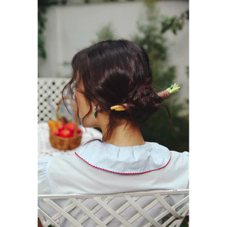 Sorin short sleeve shirt เสื้อเชิร์ตคอจีบ ผ้าcotton100%