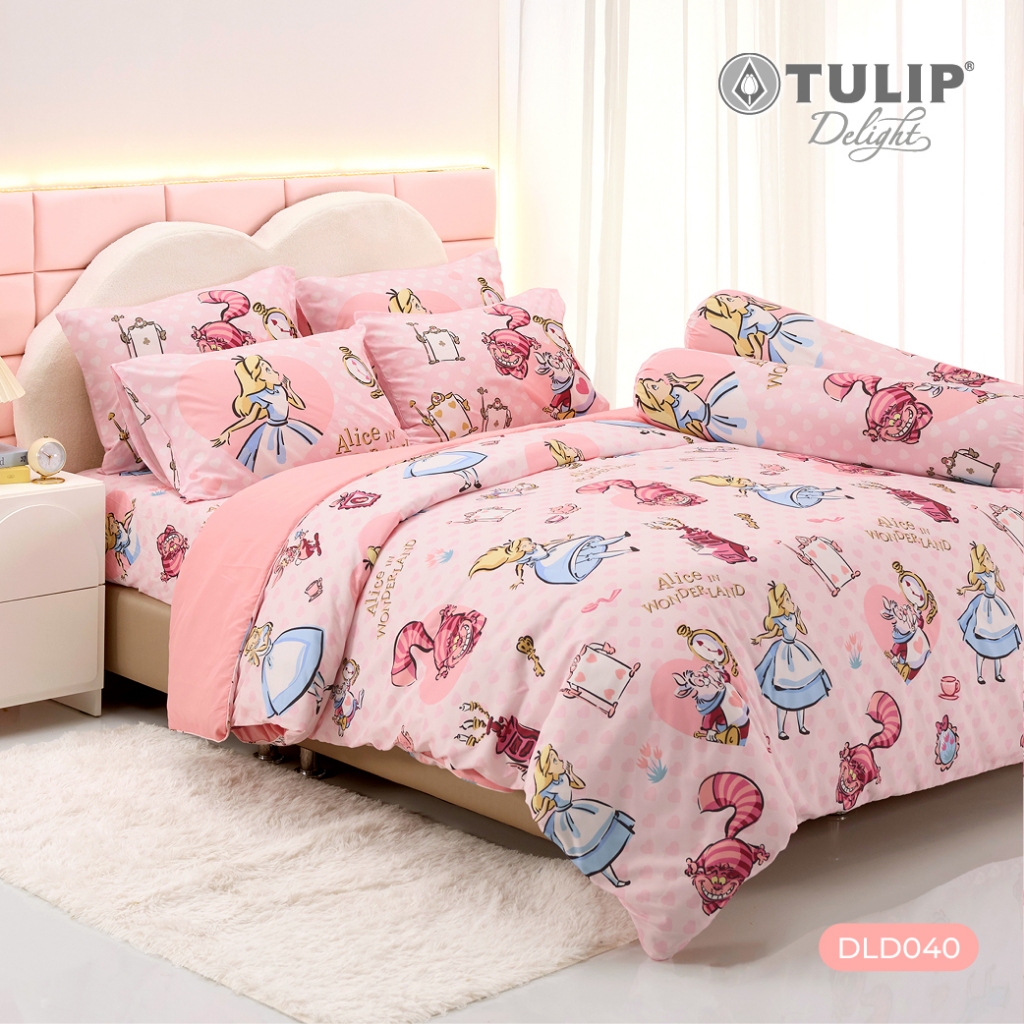 TULIP Delight Alice DLD040 ลิขสิทธิ์แท้ดิสนีย์ ชุดเครื่องนอน ผ้าปูที่นอน ผ้าห่มนวม disney