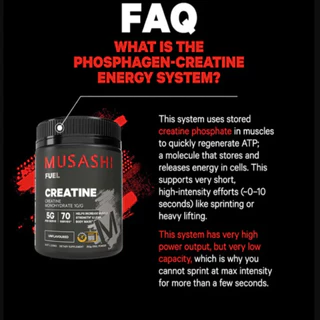 Musashi Creatine 350g ครีเอทีนผง เสริมประสิทธิภาพการออกกำลังกาย ไม่มีรสชาติ (สินค้าใหม่)