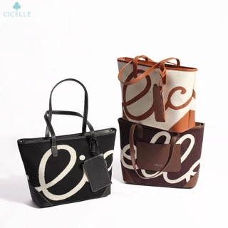 กระเป๋า Tote Bag ผ้าทอหนา แบรนด์ CICELLE (ซีเซล) 1678