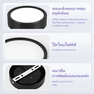 CANMEIJIA ไฟดาวน์ไลท์ LED 3 สี โคมไฟเพดาน ติดตั้งง่าย สำหรับห้องนอน ห้องครัว Downlight ไฟเพดานled โคมไฟติดเพดาน โคมเพดาน