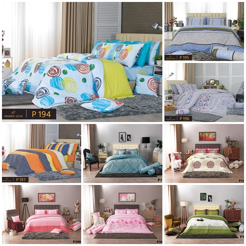 ผ้าปูที่นอน 3.5 5 6 ฟุต Premier Satin สำหรับที่นอนสูง 11 นิ้ว กันไรฝุ่น P215 P14 P213 P210 P209 P208 P207 P206 P205