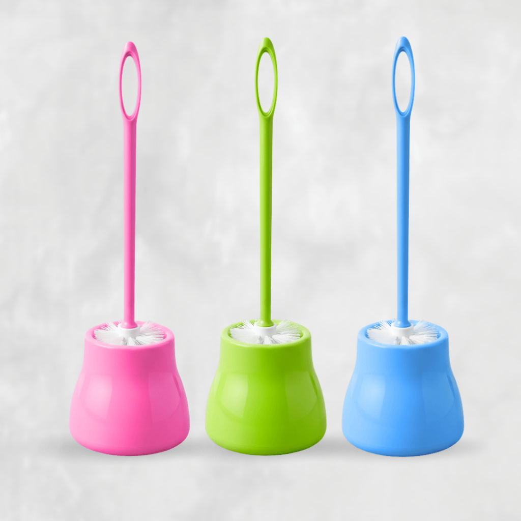 AT.Store ชุดแปรงทำความสะอาดโถสุขภัณฑ์ ด้ามจับดีไซน์พิเศษ แปรงขัดส้วมด้ามจับถนัดมือพร้อมที่แขวนและฐานเก็บ แปรงขัดห้องน้ำ - รูปที่ 4