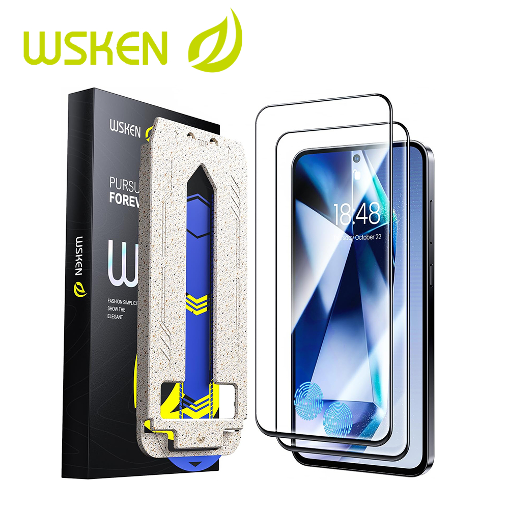 WSKEN For ซัมซุง S25 FE ฟิล์มกระจก เต็มจอ ความแข็ง 9H ป้องกันการแตก ติดตั้งง่าย Samsung S24FE เอชดี ฟิล์มกระจกนิรภัย