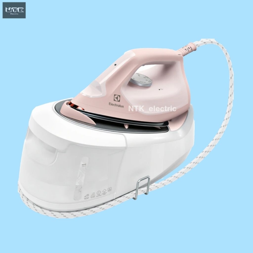 Electrolux E6SS1-40PP เตารดไอน้าแบบแยกหม้อต้ม 1.2 ลิตร 2400 วัตต์ (สชมพู) แถมฟรี โต้ะรีดผ้า