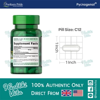 Puritan's Pride - Pycnogenol® 100 mg/30 Caps ❌EXP.02/28