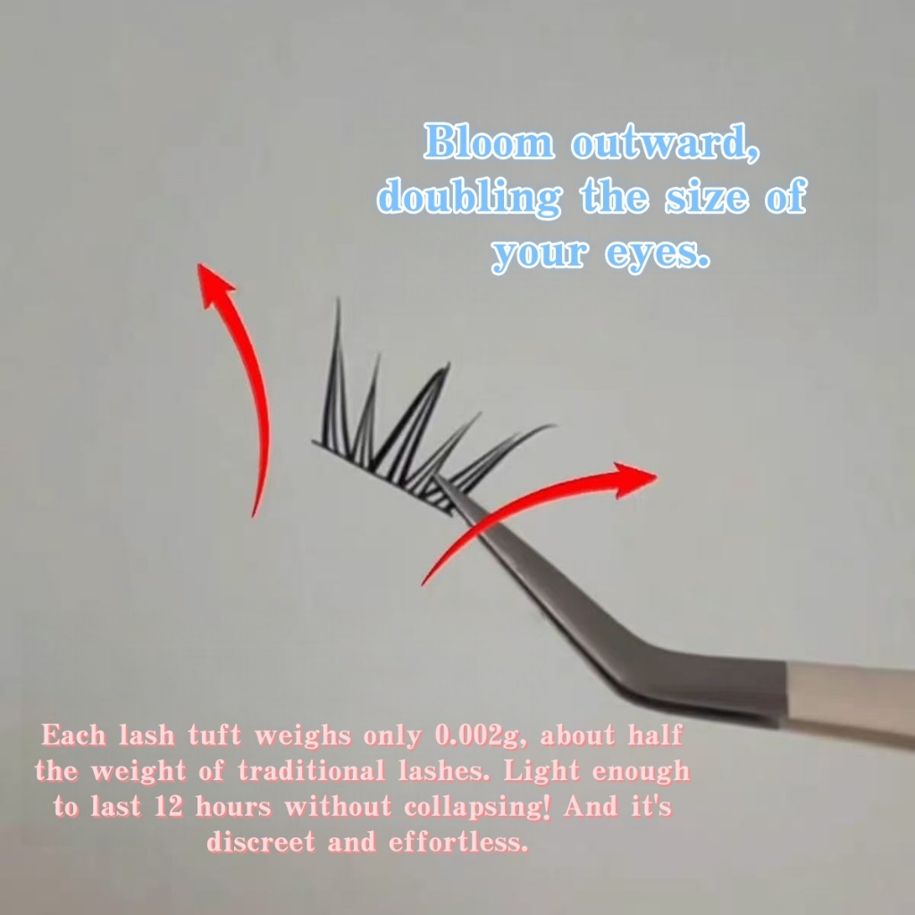 ขนตาปลอมแบบไล่เฉดสี ไม่ต้องใช้กาว! แต่งแต้มสีสันให้เป็นธรรมชาติ ให้ลุคการ์ตูนที่สวยสะดุดตา ขนตาปลอมแบบติดเองที่มีสีบล็อก - รูปที่ 3