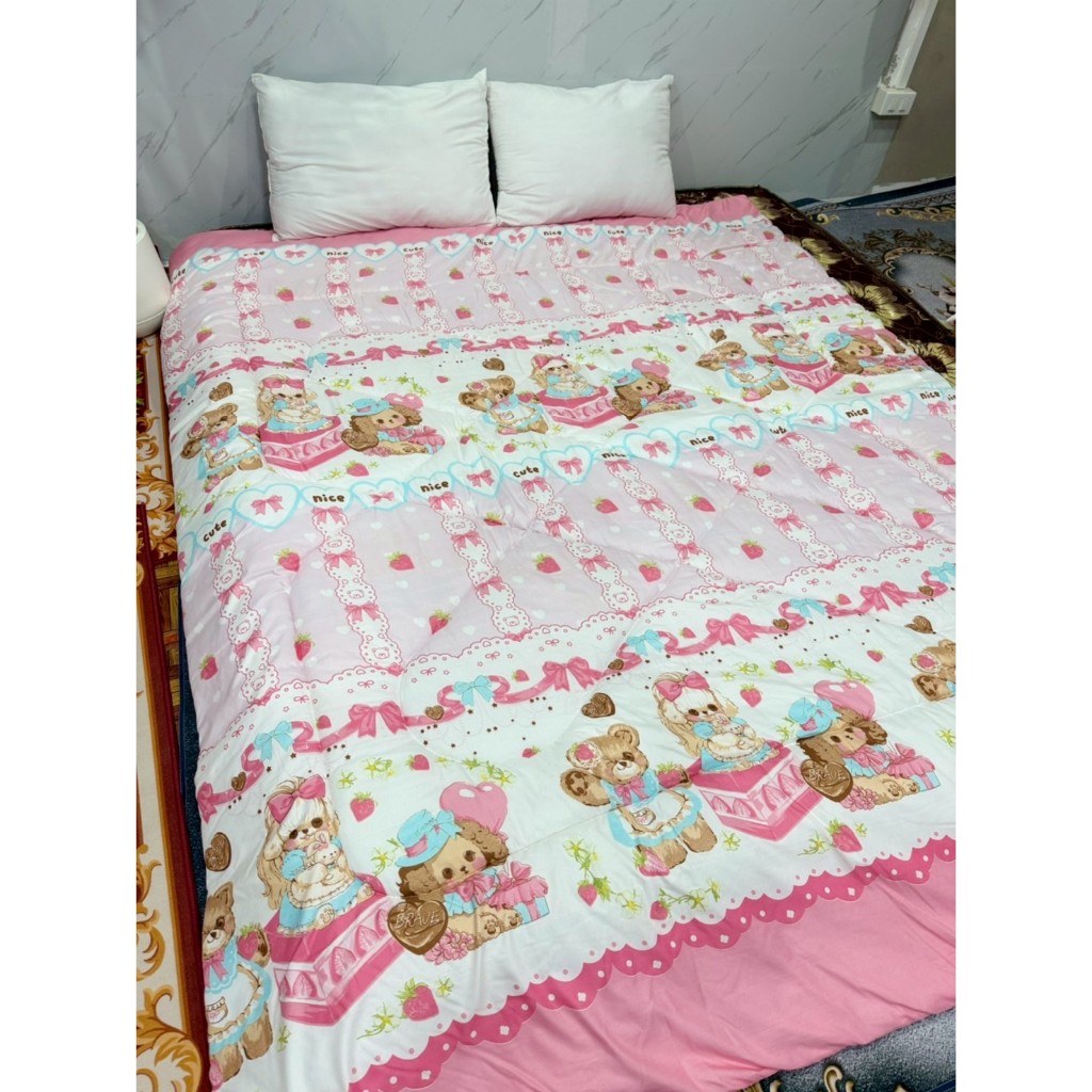 ภูตะวันค้าผ้า ผ้าห่มนวมคอตตอนแท้นุ่มๆ ขนาด 6ฟุต ลายการ์ตูนมาใหม่ (ไม่มีกระเป๋า) - รูปที่ 4