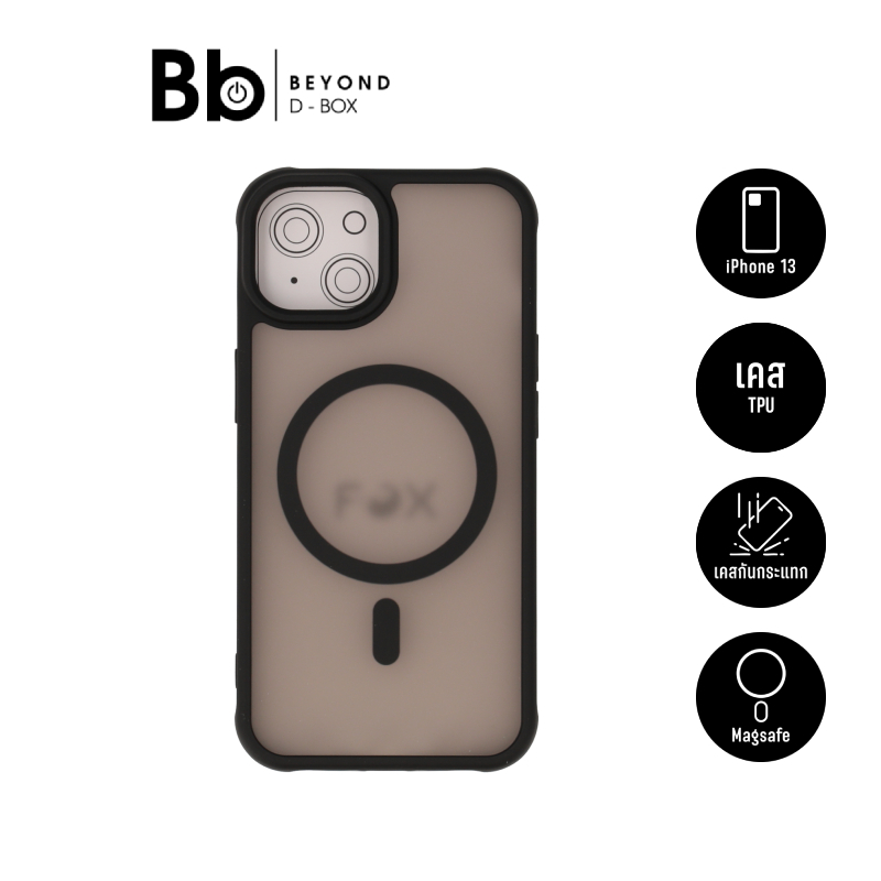 เคส FOX iPhone 13 Clear Matt Black with Magsafe by BB Beyond D-Box