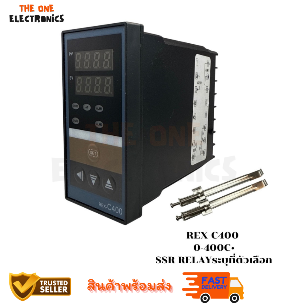 เครื่องควบคุมอุณหภูมิ RKC REX-C400 เครื่องควบคุมอุณหภูมิแบบประหยัดอัจฉริยะอย่างเต็มที่ 0-400องศา ราคา ถูกที่สุด ดีลบีเคเค
