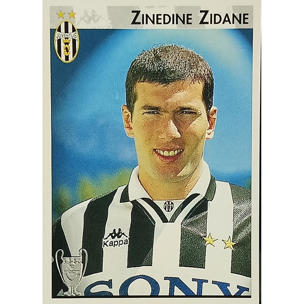 Zinedine Zidane Calcio Coppe 1996-97 Panini Sticker #15 Juventus