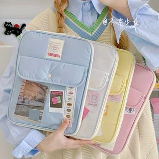 Bibifashion🌈พร้อมส่งครบ🇹🇭 กระเป๋าใส่ไอแพด💖ช่องหน้าใสpvc✨ข้างในมีช่องแยก เก็บเป็นระเบียบ ซองใส่แท็บเล็ตใส่ไอแพดได้ทุกรุ่น