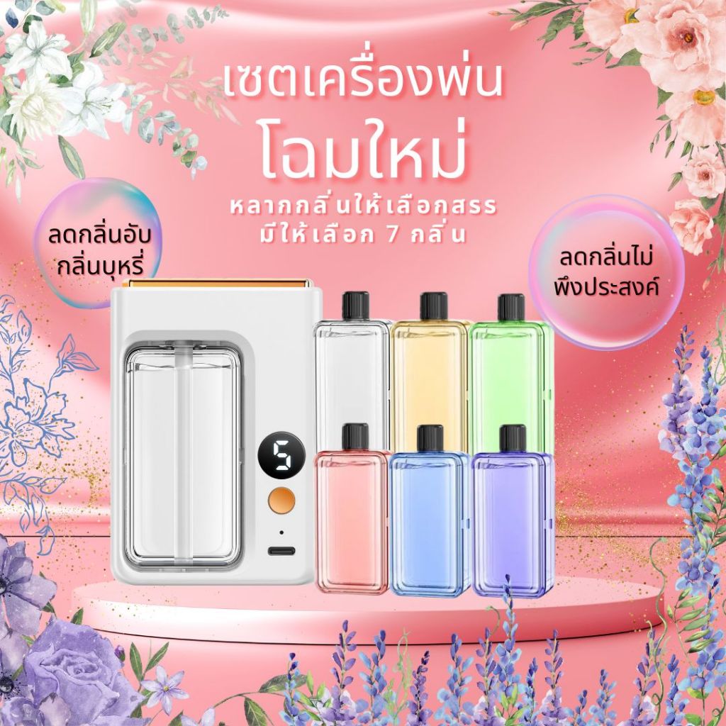 (โฉมใหม่) V.2 เครื่องพ่นน้ำหอมอัตโนมัติ ชาร์จ USB ฟอกอากาศในห้อง น้ำหอมปรับอากาศ เครื่องฟอกอากาศ
