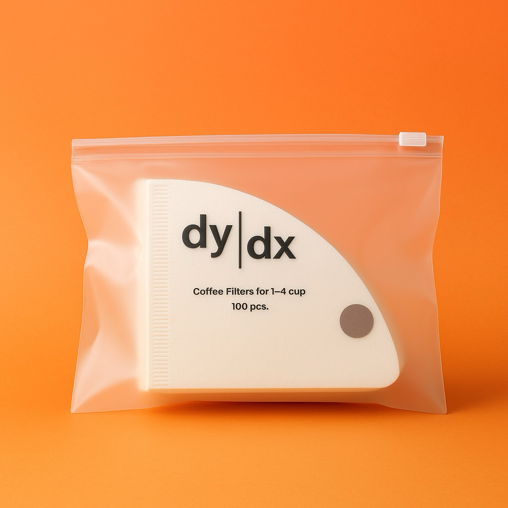 กระดาษกรองกาแฟดริป 100 แผ่น ในถุงซิบรูด ชนิด V60 และ Cone