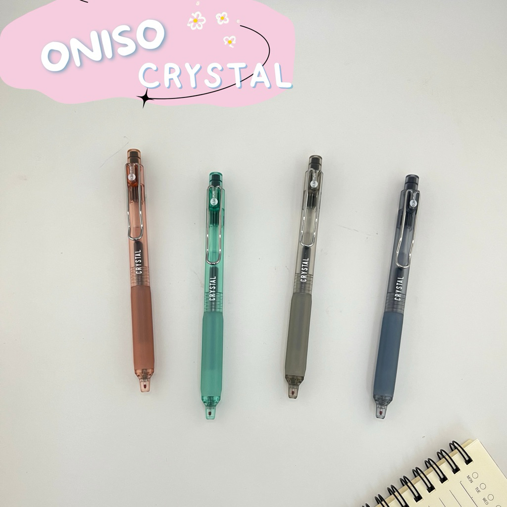 Oniso ปากกาเจล 0.38 รุ่น CRYSTAL ONI-9134 ขนาด 0.38 มม. หมึกน้ำเงิน เปลี่ยนไส้ได้ (ราคาต่อ 1 ด้าม)