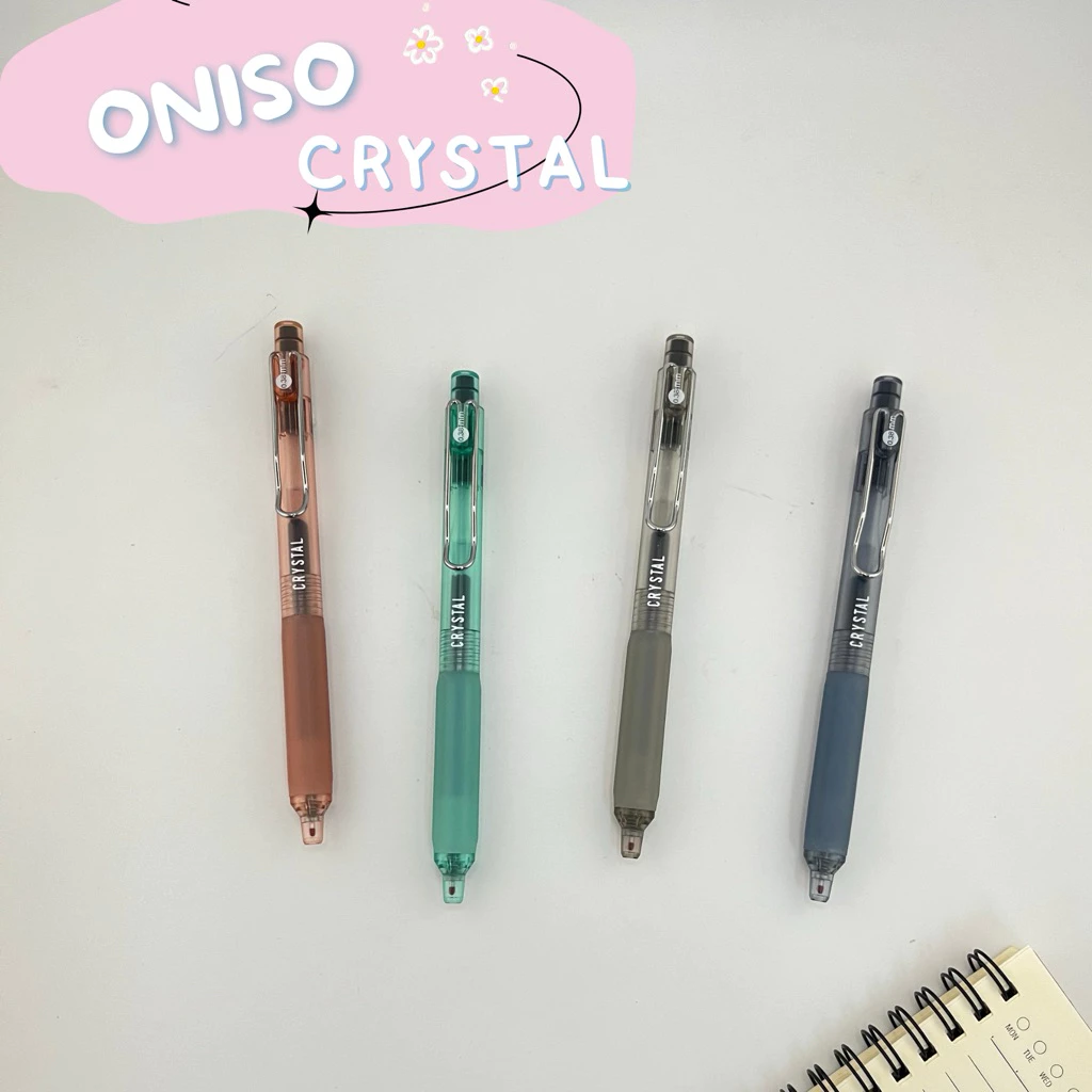 Oniso ปากกาเจล 0.38 รุ่น CRYSTAL ONI-9134 ขนาด 0.38 มม. หมึกน้ำเงิน เปลี่ยนไส้ได้ (ราคาต่อ 1 ด้าม)