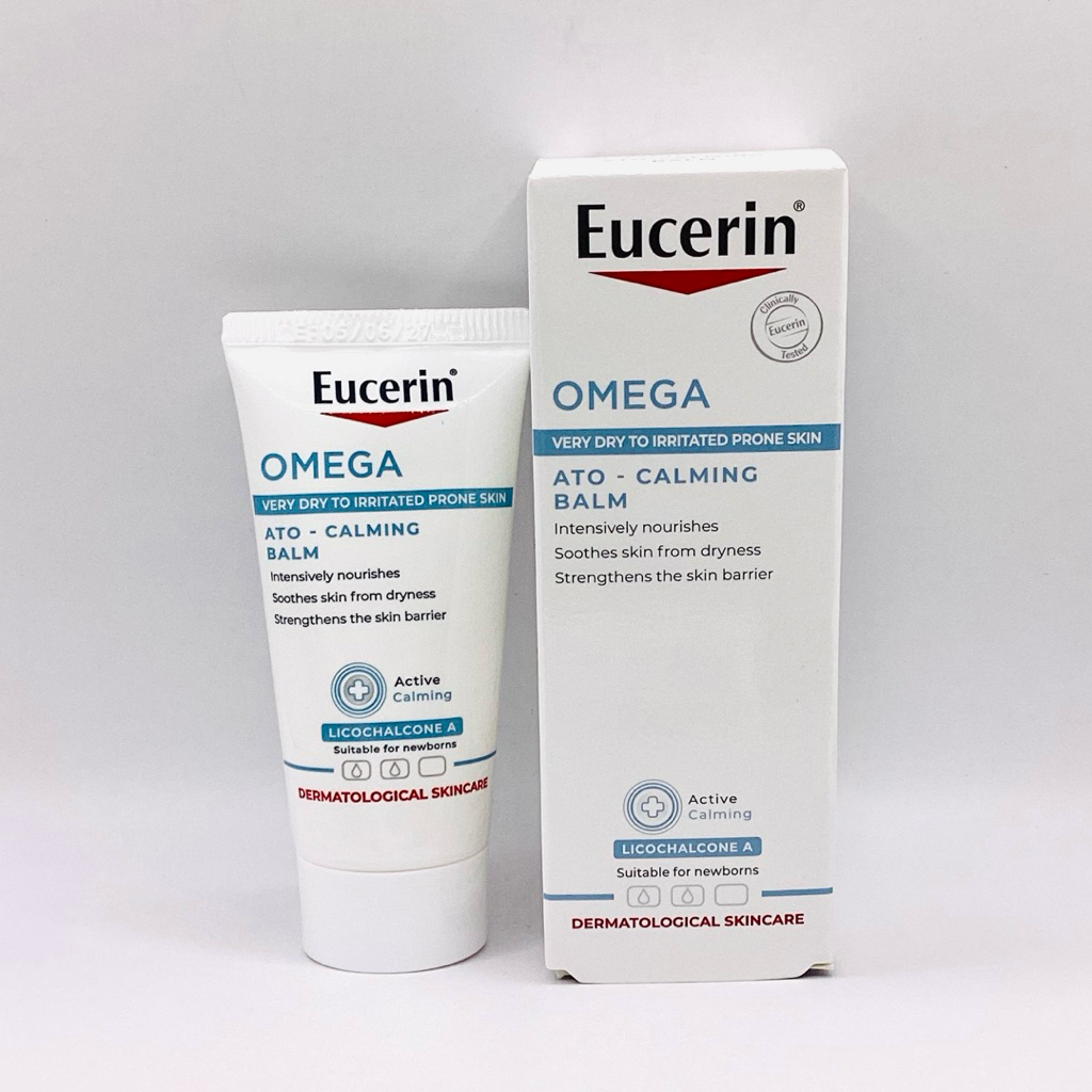 ขนาดทดลอง 20 มล📍Eucerin Omega Ato-Calming Balm (บาล์มบำรุงผิวหน้าและผิวกาย ปัญหาผิวแห้ง แดง คัน)