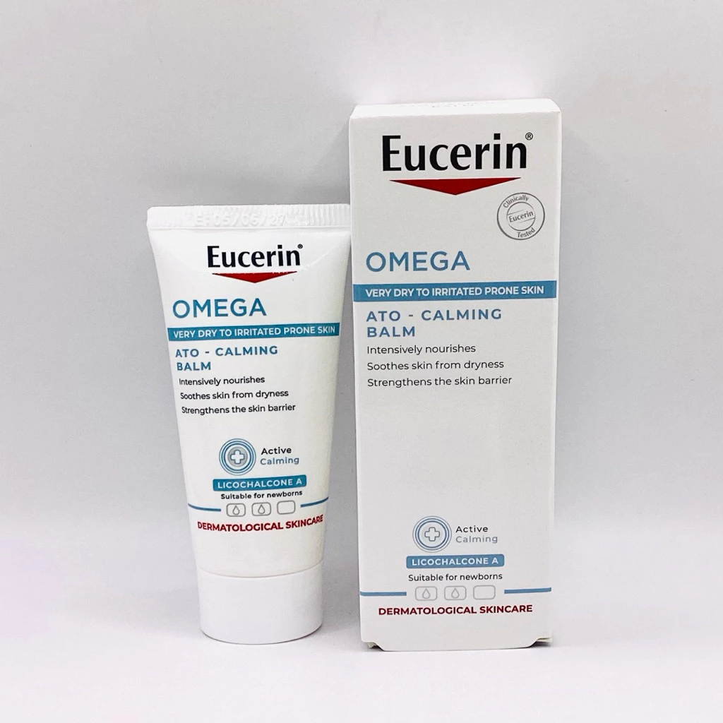 ขนาดทดลอง 20 มล📍Eucerin Omega Ato-Calming Balm (บาล์มบำรุงผิวหน้าและผิวกาย ปัญหาผิวแห้ง แดง คัน)