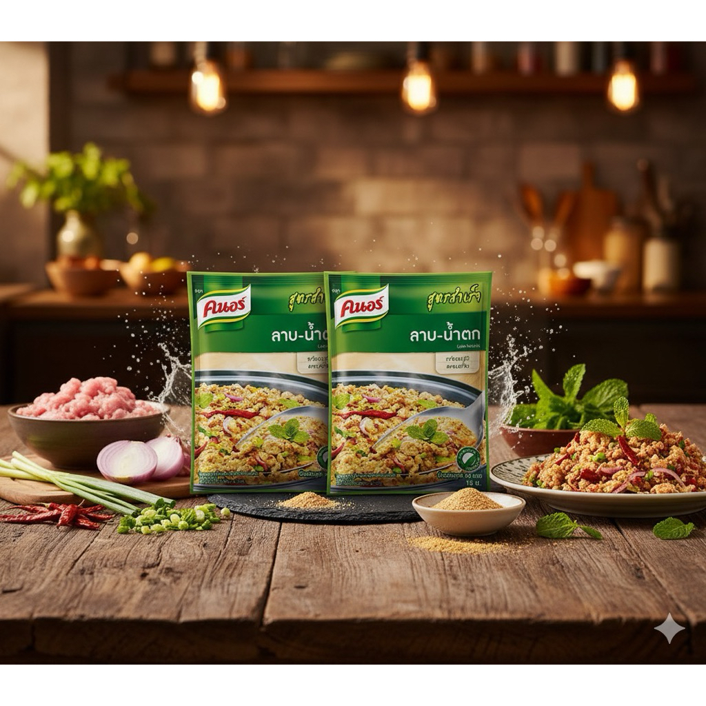 คนอร์สูตรสำเร็จลาบ 30กรัม KNORR MEAL MAKER LAAB 30G  เครื่องปรุงรสและเครื่องเทศ (ได้รับสินค้าตามตัวเลือกและราคาที่จ่าย)