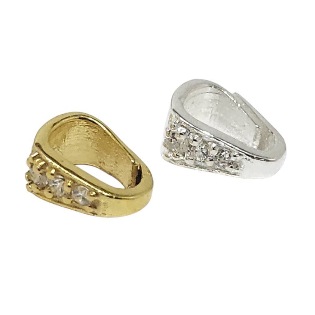 H01ห่วงแขวนจี้เงินแท้92.5% ฝังเพชรcz(ไม่มีเพชรcz)ชุปเงิน ชุปทอง