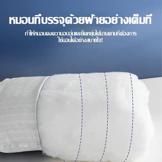 หมอนเพื่อสุขภาพ นอนสบาย 1000g ลดกรน แก้ปวดคอ กันไรฝุ่น ผ้าฝ้ายถักสัมผัสนุ่ม สามระดับความสูง ขนาด 48x74 ซม หมอนรองคอ หมอน