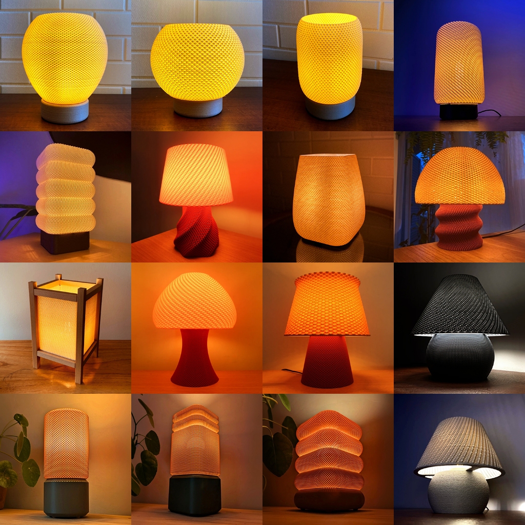 Modern Lampsโคมไฟ LED 3D พิมพ์ลาย 🌟 โคมไฟตั้งโต๊ะ มินิมอล ตกแต่งบ้าน ห้องนอน ห้องนั่งเล่น สวยทันสมัย