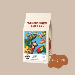 Tanmonkey Coffee เมล็ดกาแฟคั่ว ราคาส่ง 2kg / 5 kg เมล็ดกาแฟคั่ว Fruity Dreamer (Costa Rica✖️ Ethiopia ✖️ Thai)