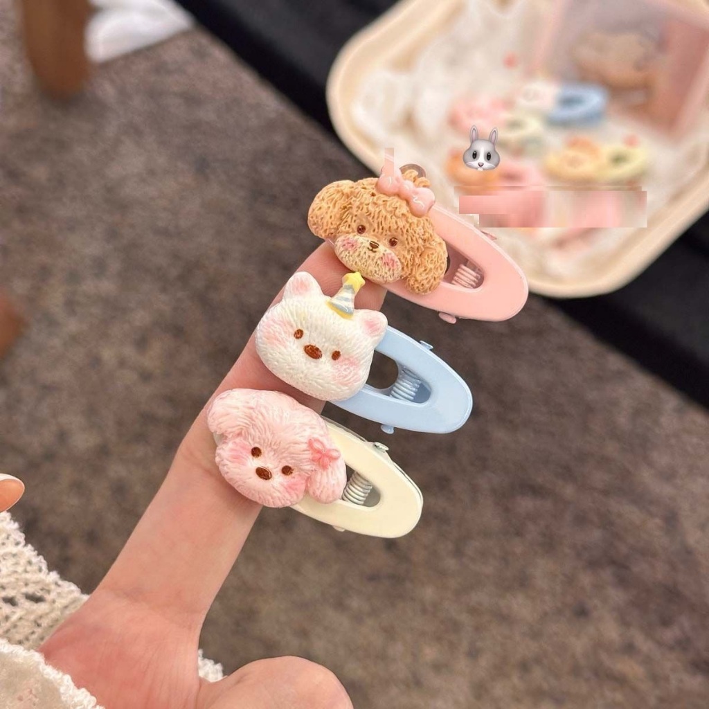 พร้อมส่ง🇹🇭 B093 ราคา/ชิ้น กิ๊บติดผมรูปสุนัขสีชมพูน่ารัก กิ๊บติดผมรูปปากเป็ด กิ๊บอเนกประสงค์ เครื่องประดับผมเด็ก - รูปที่ 6