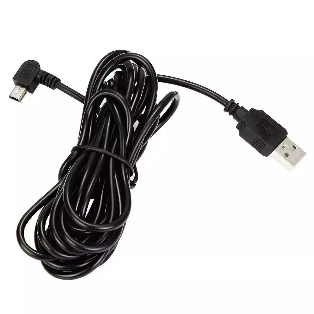 สาย USB2.0 TO mini usb 5Pin ยาว3.5เมตร ใช้ชาร์จกล้องติดรถ(สายสีดำ)