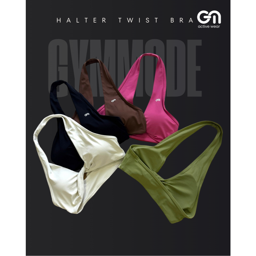 Gymmode - halter twist bra บราคล้องคอเน้นใส่สบาย